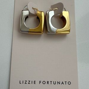 Lizzie Fortunato Trapeze Mixed Metal Hoops